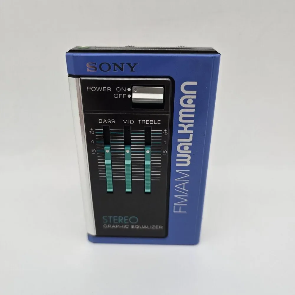 Sony SRF-35W FM/AM Walkman Portable Radio Blue Stereo Graphic EQ – Tested